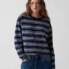 Oversize-Crop-T-Shirt aus Strick