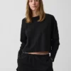 Oversize-Crop-T-Shirt aus Strick
