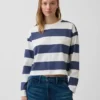 Oversize-Crop-T-Shirt aus Strick