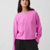 Oversize-Crop-T-Shirt aus Strick
