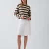 Oversize-Crop-T-Shirt aus Strick