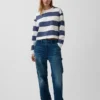 Oversize-Crop-T-Shirt aus Strick
