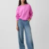 Oversize-Crop-T-Shirt aus Strick