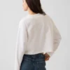 Oversize-Crop-T-Shirt aus Strick
