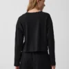 Oversize-Crop-T-Shirt aus Strick