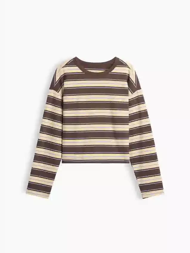 Oversize-Crop-T-Shirt aus Strick