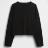 Oversize-Crop-T-Shirt aus Strick