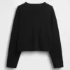 Oversize-Crop-T-Shirt aus Strick