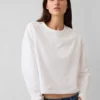 Oversize-Crop-T-Shirt aus Strick