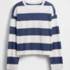Oversize-Crop-T-Shirt aus Strick