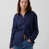 Oversize-Hemd aus 100 % Leinen