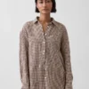 Oversize-Hemd aus 100 % Leinen