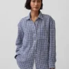Oversize-Hemd aus 100 % Leinen