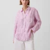 Oversize-Hemd aus 100 % Leinen