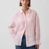 Oversize-Hemd aus 100 % Leinen