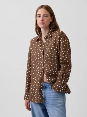 Oversize-Hemd aus 100 % Leinen