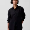 Oversize-Hemd aus 100 % Leinen