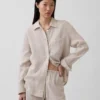 Oversize-Hemd aus 100 % Leinen