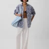 Oversize-Hemd aus 100 % Leinen