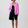 Oversize-Hemd aus 100 % Leinen