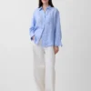 Oversize-Hemd aus 100 % Leinen