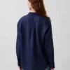 Oversize-Hemd aus 100 % Leinen