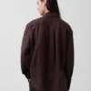 Oversize-Hemd aus 100 % Leinen