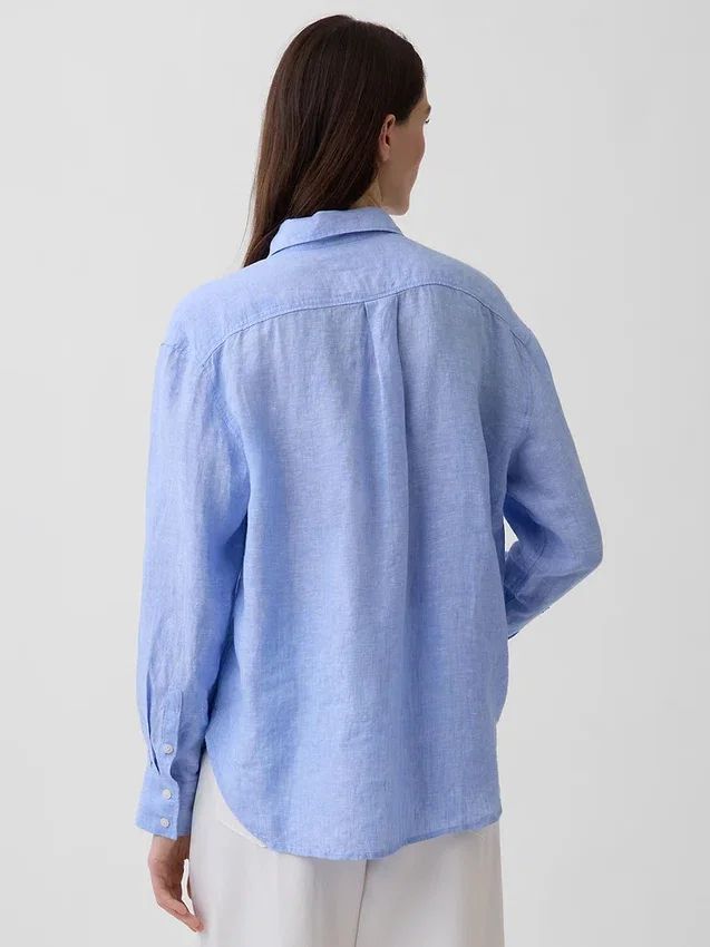 Oversize-Hemd aus 100 % Leinen