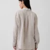 Oversize-Hemd aus 100 % Leinen