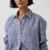 Oversize-Hemd aus 100 % Leinen