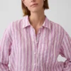 Oversize-Hemd aus 100 % Leinen