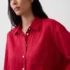 Oversize-Hemd aus 100 % Leinen