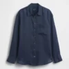 Oversize-Hemd aus 100 % Leinen