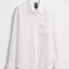 Oversize-Hemd aus 100 % Leinen