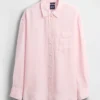Oversize-Hemd aus 100 % Leinen