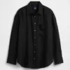 Oversize-Hemd aus 100 % Leinen