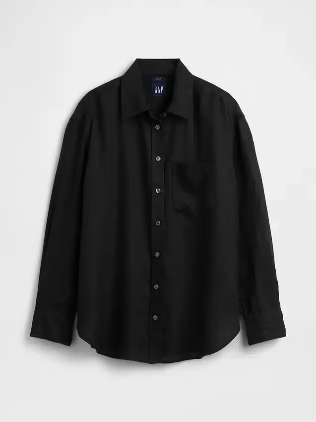 Oversize-Hemd aus 100 % Leinen