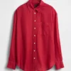 Oversize-Hemd aus 100 % Leinen