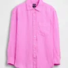 Oversize-Hemd aus 100 % Leinen