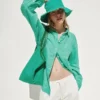 Oversize-Hemd aus 100 % Leinen