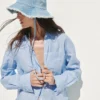 Oversize-Hemd aus 100 % Leinen