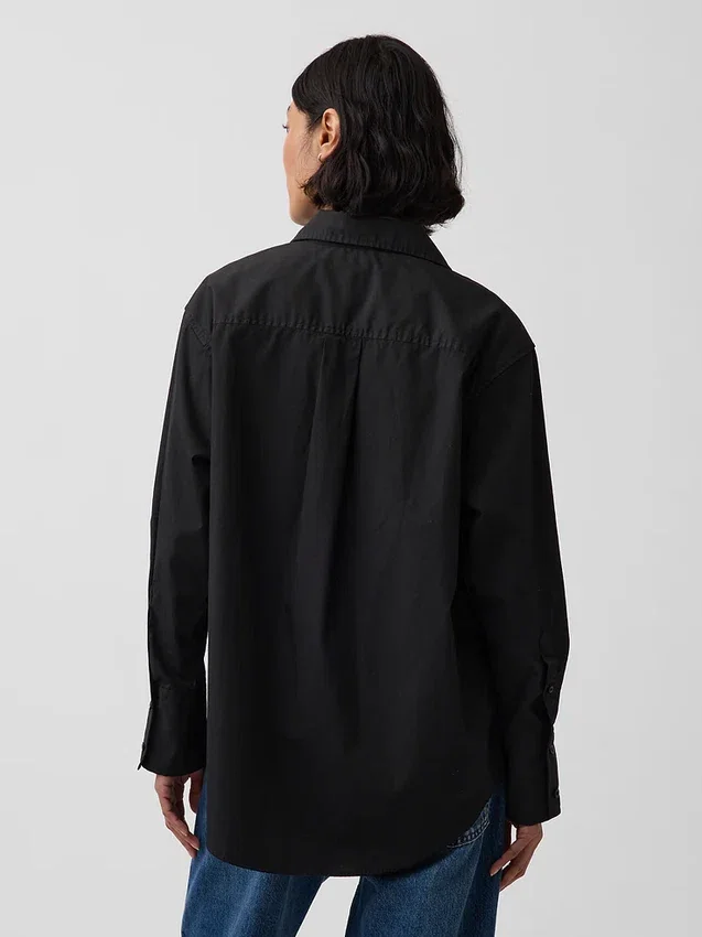 Oversize-Hemd aus Bio-Baumwollpopeline