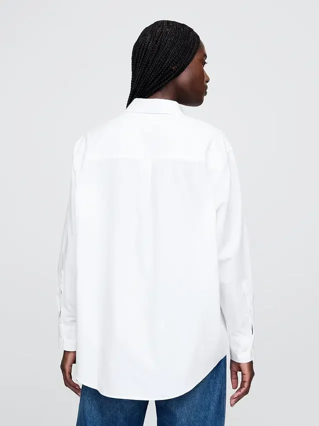 Oversize-Hemd aus Bio-Baumwollpopeline