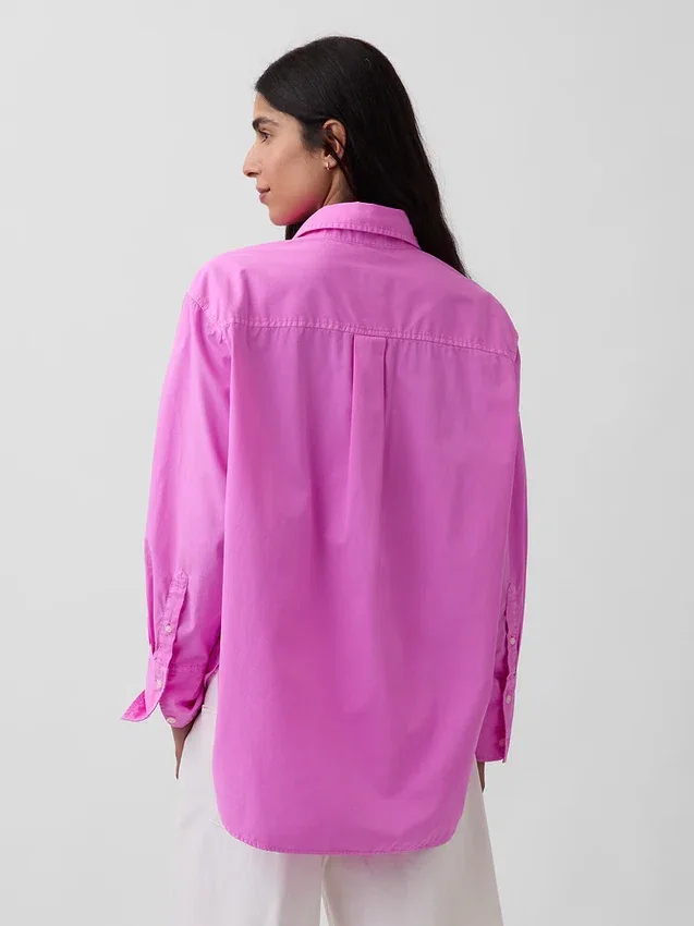 Oversize-Hemd aus Bio-Baumwollpopeline
