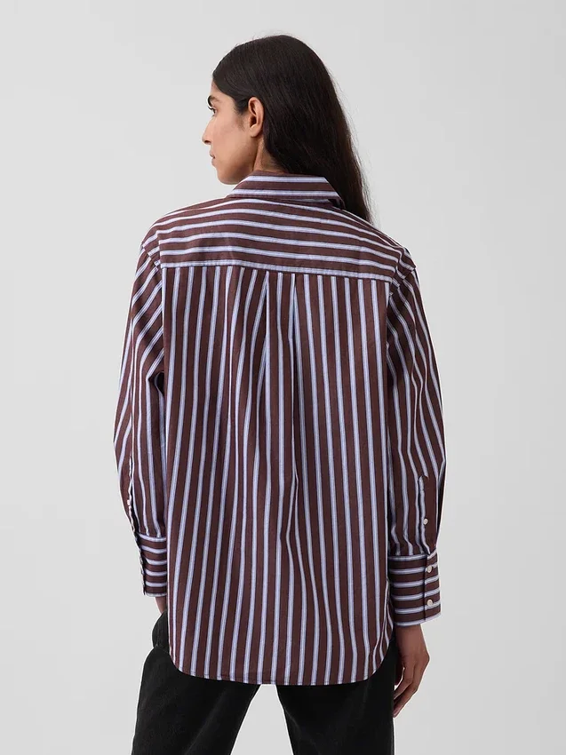 Oversize-Hemd aus Bio-Baumwollpopeline