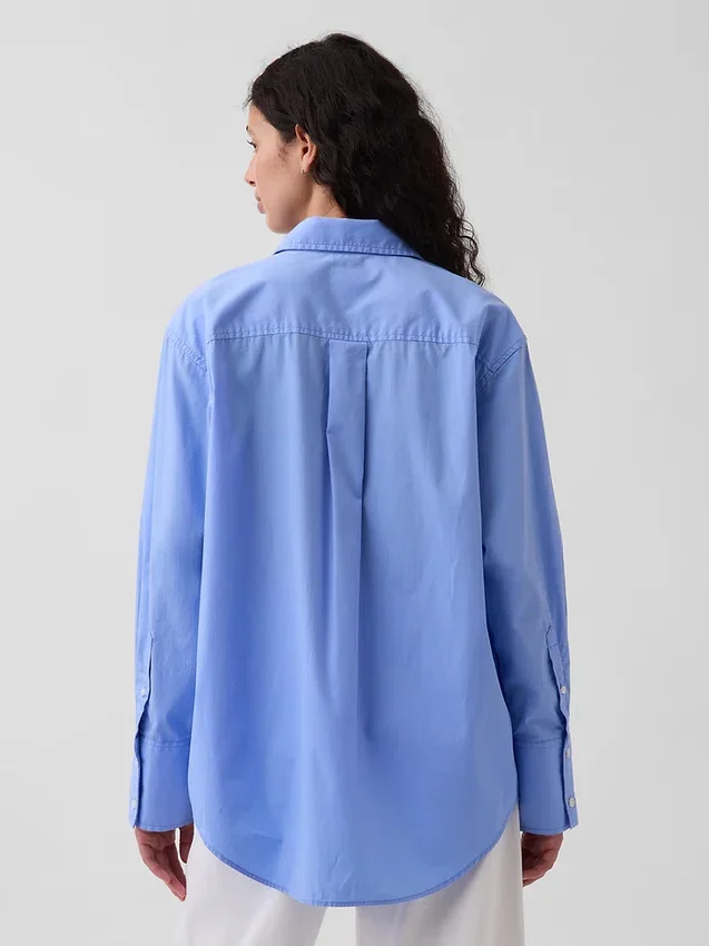 Oversize-Hemd aus Bio-Baumwollpopeline