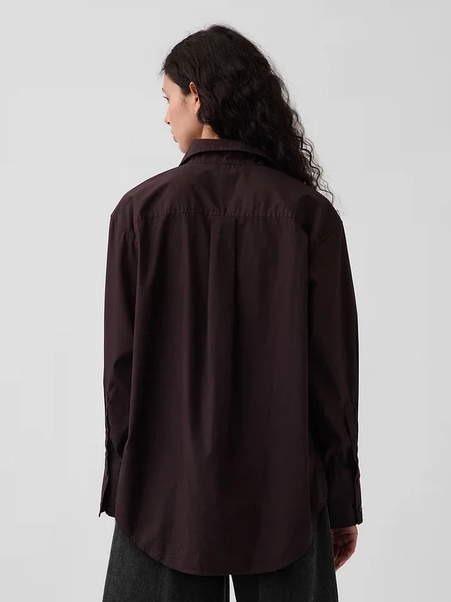 Oversize-Hemd aus Bio-Baumwollpopeline
