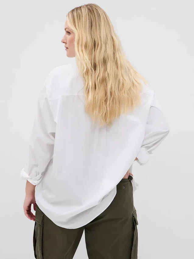 Oversize-Hemd aus Bio-Baumwollpopeline