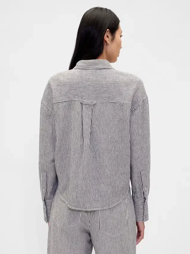 Oversize-Hemd aus Leinen-Baumwoll-Mischung