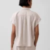 Oversize-Hemd aus Leinenmischung